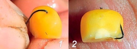 Как насадить кукурузу на крючок