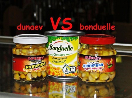 Сравнение кукурузы для рыбалки Bonduelle и Dunaev, какая лучше